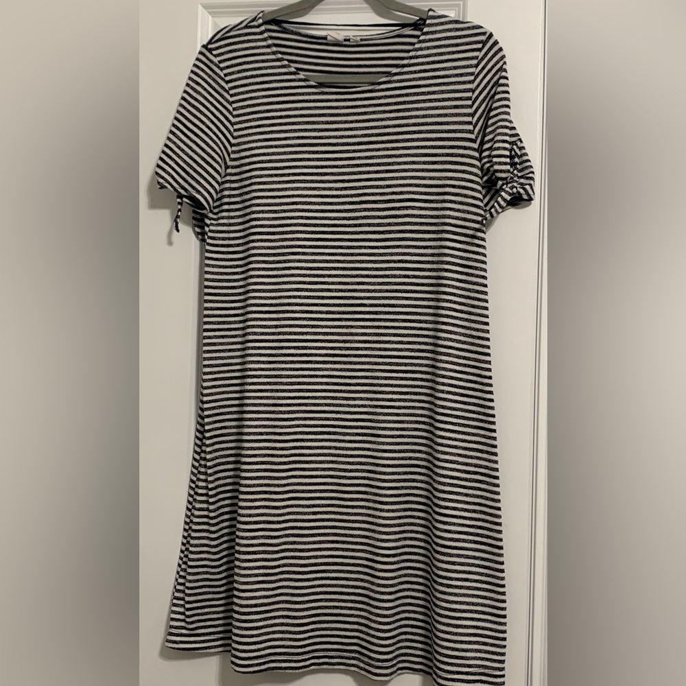 Gap Women’s Stripped Blue White Dress‎ Medium
